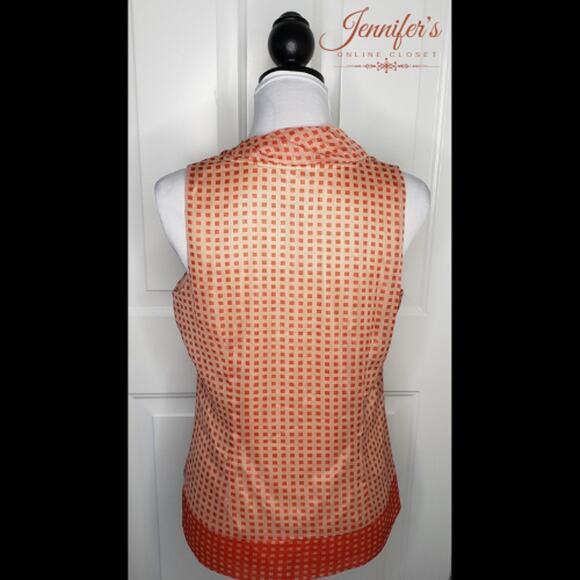 3/$30 New York & Company Women's Orange Cowl Neck Sleeveless Top - Picture 5 of 7